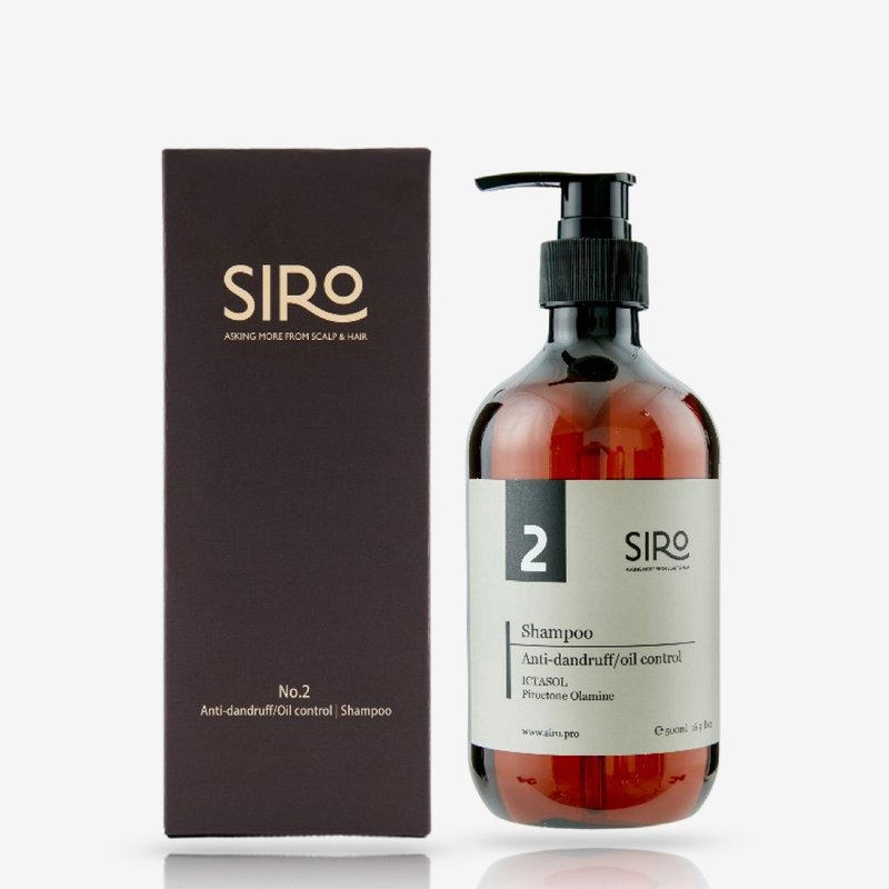 【SIRO】No. 2 Oil Control and Anti-Dandruff Shampoo 500ml For easy dandruff, severe oily and itchy scalp - แชมพู - วัสดุอื่นๆ 