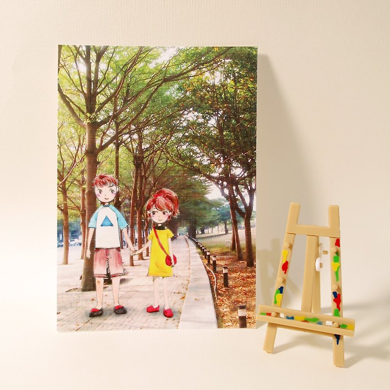 Quietly draw cool cards / multi-function storage postcards / walks - Cards & Postcards - Paper Green