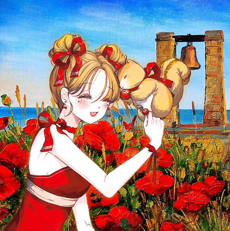 リス(1色) - ステッカー・シール - 紙 