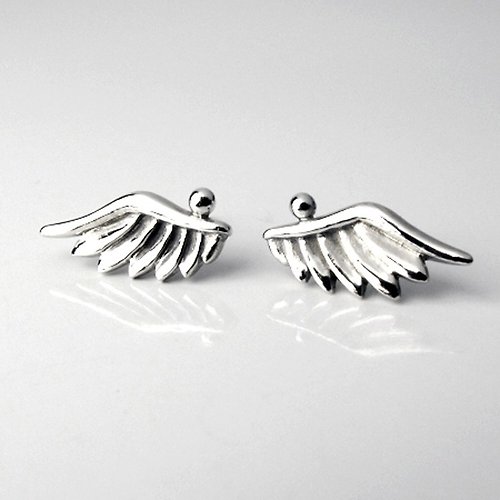 Miss Maru Jewellery 夢想之翼 | 輕龐克風翅膀造型925純銀手工耳環