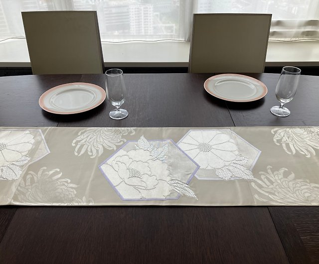 西陣織 帯のテーブルランナー 正絹 - ショップ Japanese style by C ランチョンマット - Pinkoi