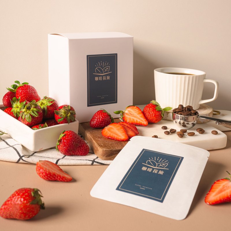 Strawberry Ice Cream & Juice Flavor | Colombian Strawberry Cone Washed Coffee Filter Hanger - กาแฟ - วัสดุอื่นๆ สีนำ้ตาล