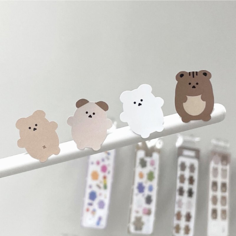 韓國文創 Chanibear seal sticker - soft 可爱的粘贴 - สติกเกอร์ - กระดาษ 