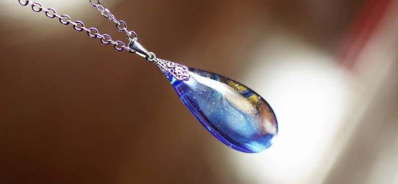 Dreams rushing waves - Necklaces - Glass Blue