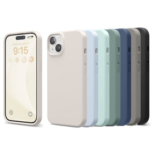 elago創意美學 iPhone 15 6.1吋不沾紋液態矽膠手機殼
