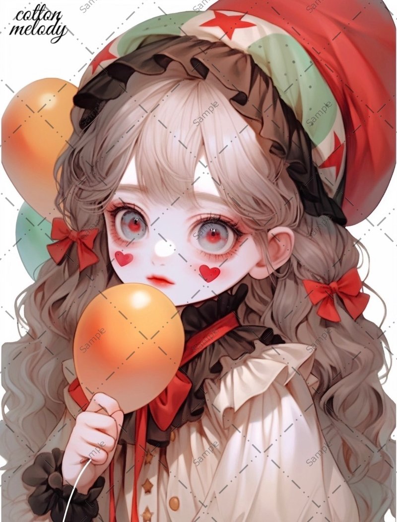 original sticker no.467 人物ステッカー オリジナルステッカー 人物ステッカー 女の子ステッカー オリジナル人物ステッカー - 貼紙 - 紙 