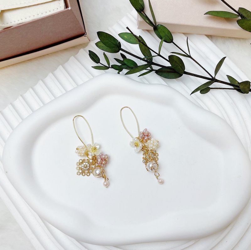 串串手作|巴洛克復古耳環手作課程(中階手作課程) - 金工/飾品 - 半寶石 