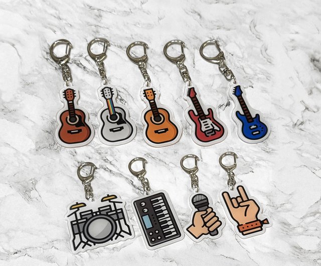 Hard Rock ギター型キーホルダーセット Hard Rock ギター型キーホルダーセット（Hard rock cafe pin