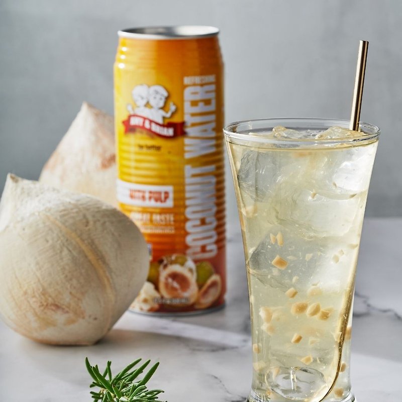 AMY & BRIAN 100% Coconut Water with Pulp - อาหารเสริมและผลิตภัณฑ์สุขภาพ - โลหะ สีส้ม