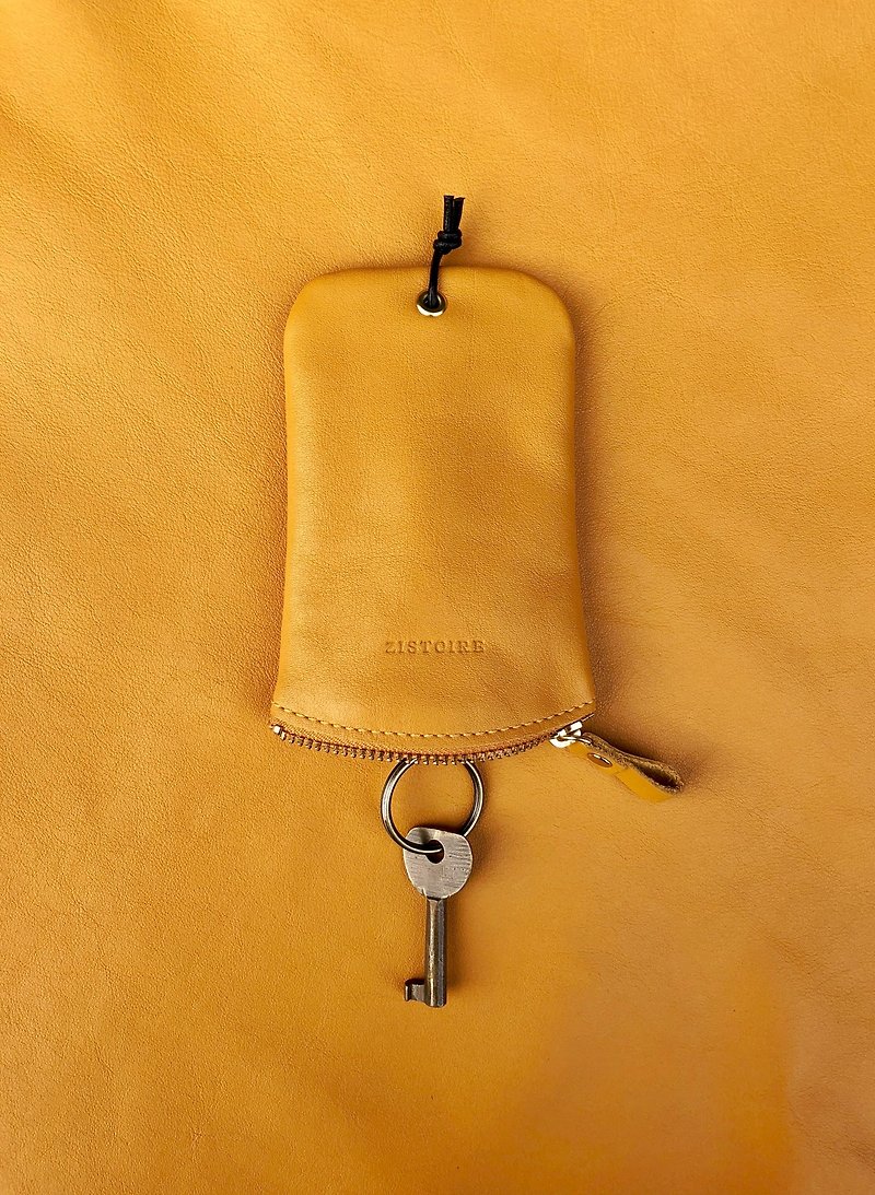 [Keys' Sweet Home / Key Holder] Calendula Yellow - ที่ห้อยกุญแจ - หนังแท้ 