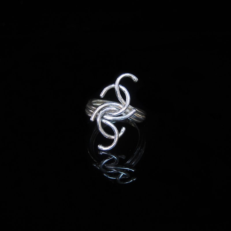 【風水シリーズ 9月の風】手作りシルバーリング。メモリアルリング。恋人の指輪 - ペアリング - 金属 シルバー