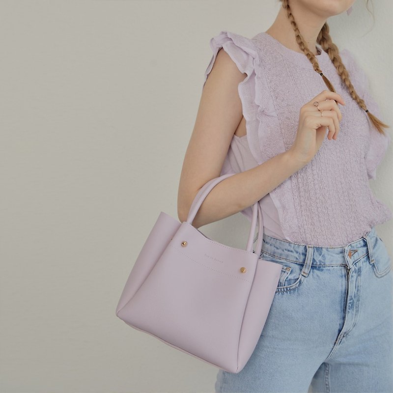 Bag to Basics Korean LILY  bag (PURPLE) - กระเป๋าแมสเซนเจอร์ - หนังเทียม 