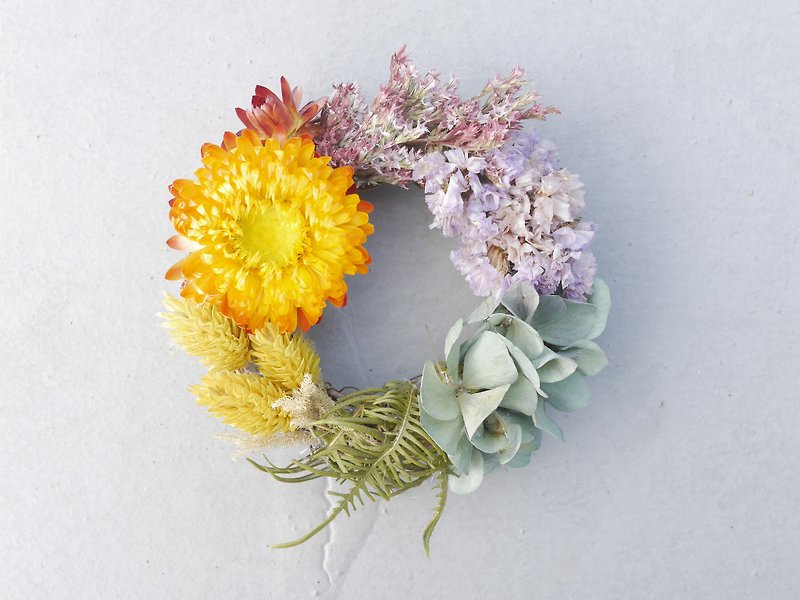 RAINBOW "once upon a time * Small dried wreath" - Plants - Plants & Flowers Multicolor