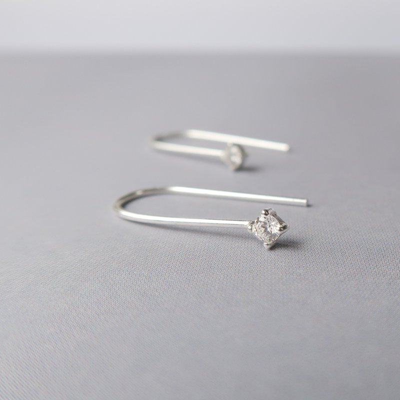 / Some Time/ 925 Sterling Silver Earrings - Earrings & Clip-ons - Sterling Silver Silver