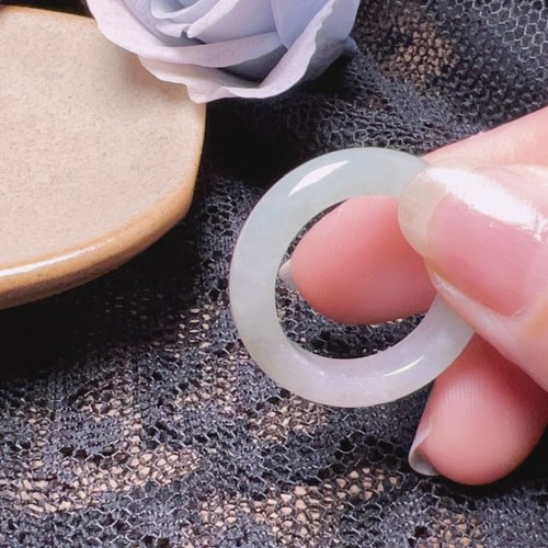 瓔珞珠寶盒 E.L.Jewelry Box 【求‧緣】春帶彩翡翠戒指戒圈 | 國際15.5圍 |天然緬甸翡翠A貨