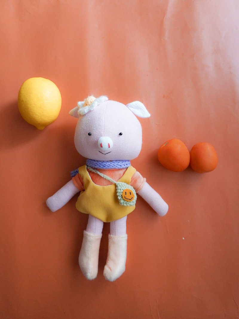 pink pig doll - Stuffed Dolls & Figurines - Cotton & Hemp Multicolor