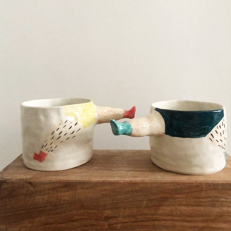 Porcelain Cup | Non-plucking Straight Leg Cup - แก้ว - เครื่องลายคราม หลากหลายสี