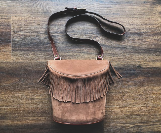 LONG LEATHER TASSELS - , MADE IN ITALY HANDBAGS