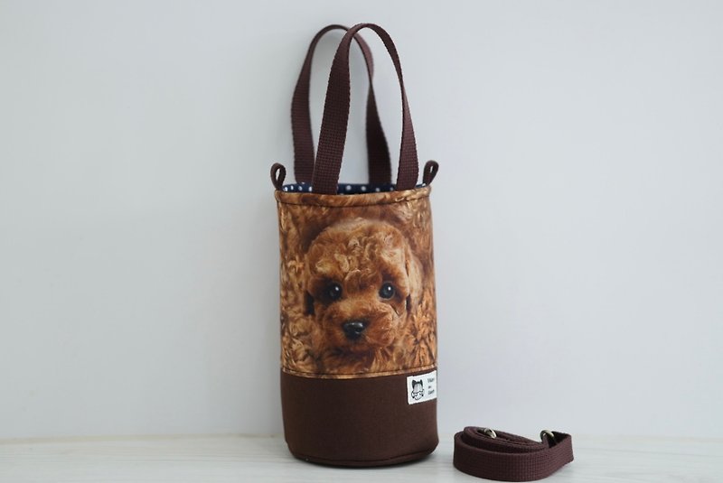 Dual purpose cylindrical kettle bag toy VIP coffee - Beverage Holders & Bags - Cotton & Hemp Brown