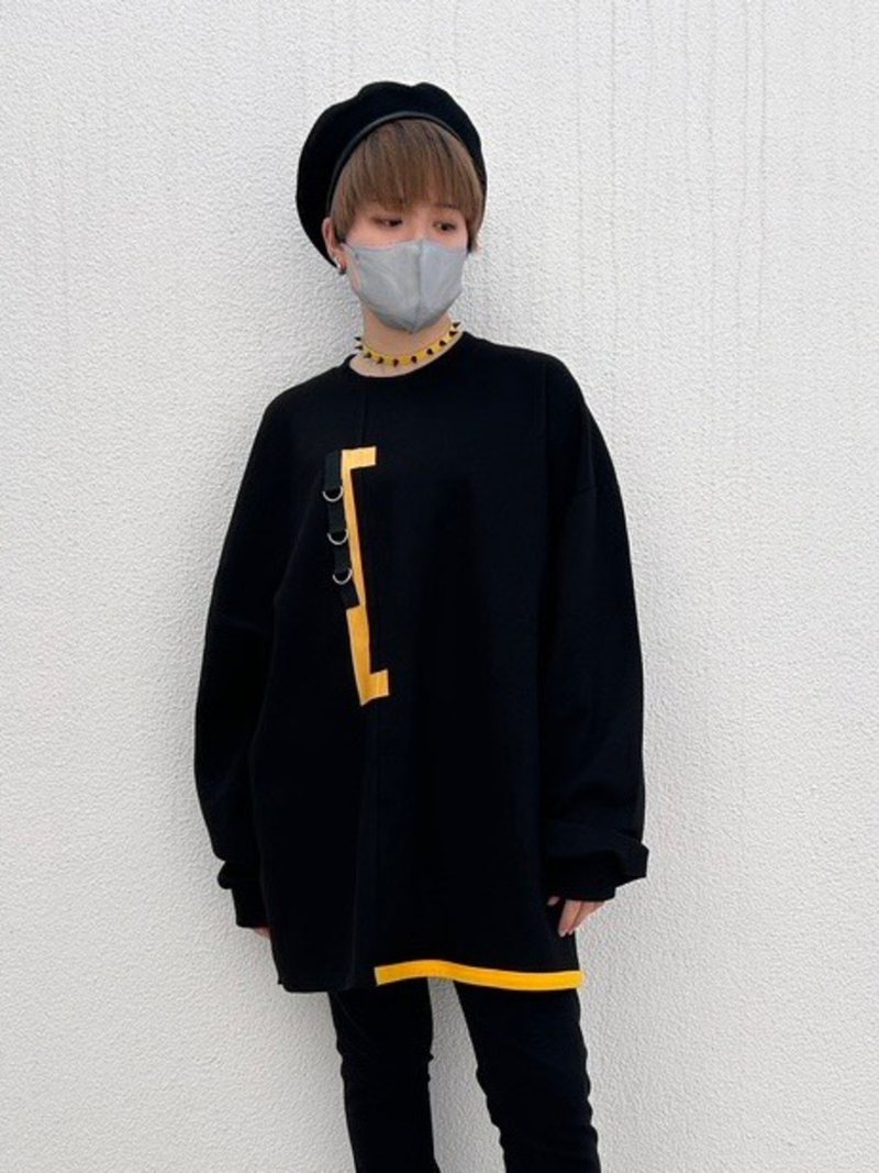 Switching pullover/black/F size/hellcatpunks/hcp-po-0014 - เสื้อผู้หญิง - ผ้าฝ้าย/ผ้าลินิน สีดำ