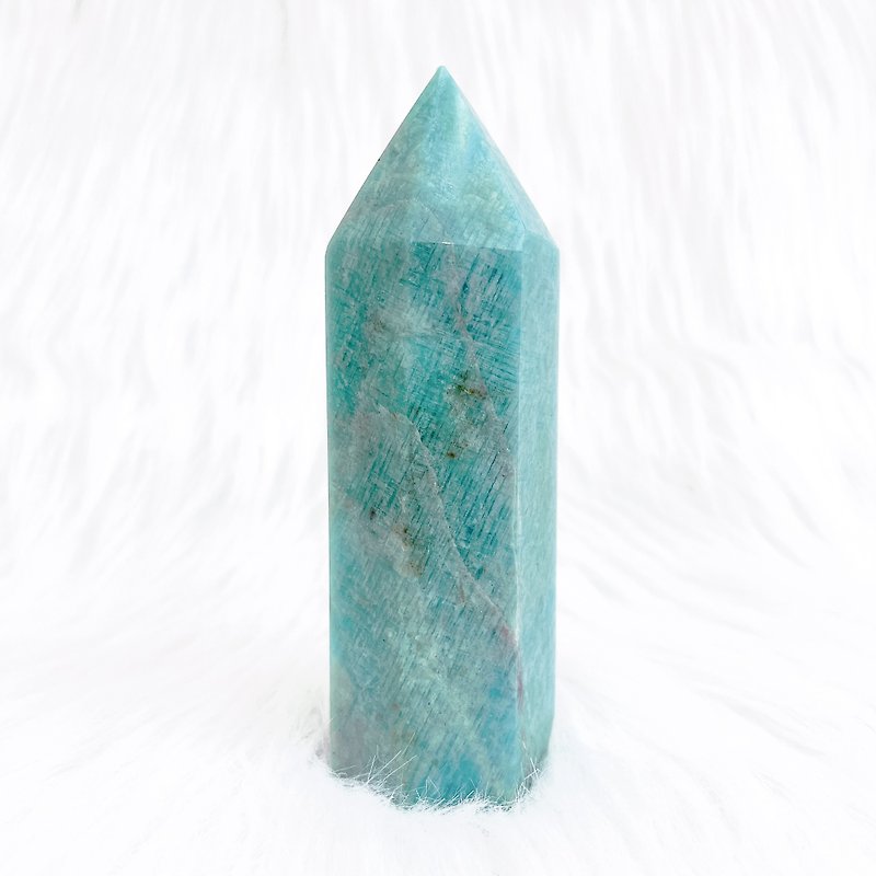 Tianhe Pillar - The only one piece of Hope Stone Raw Ore Ore Amazonite Crystal Healing - ของวางตกแต่ง - หยก สีเทา