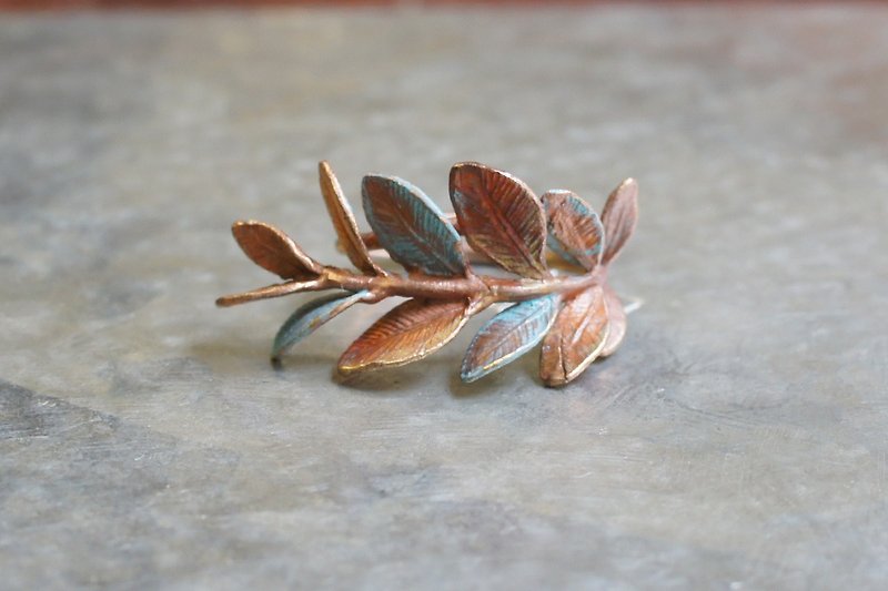 Hand-made Bronze branches and leaves ring - General Rings - Copper & Brass Yellow