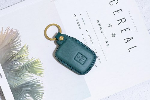 FANG Leather Studio TOYOTA豐田汽車植鞣皮燙金鑰匙套/兩鍵/RAV4