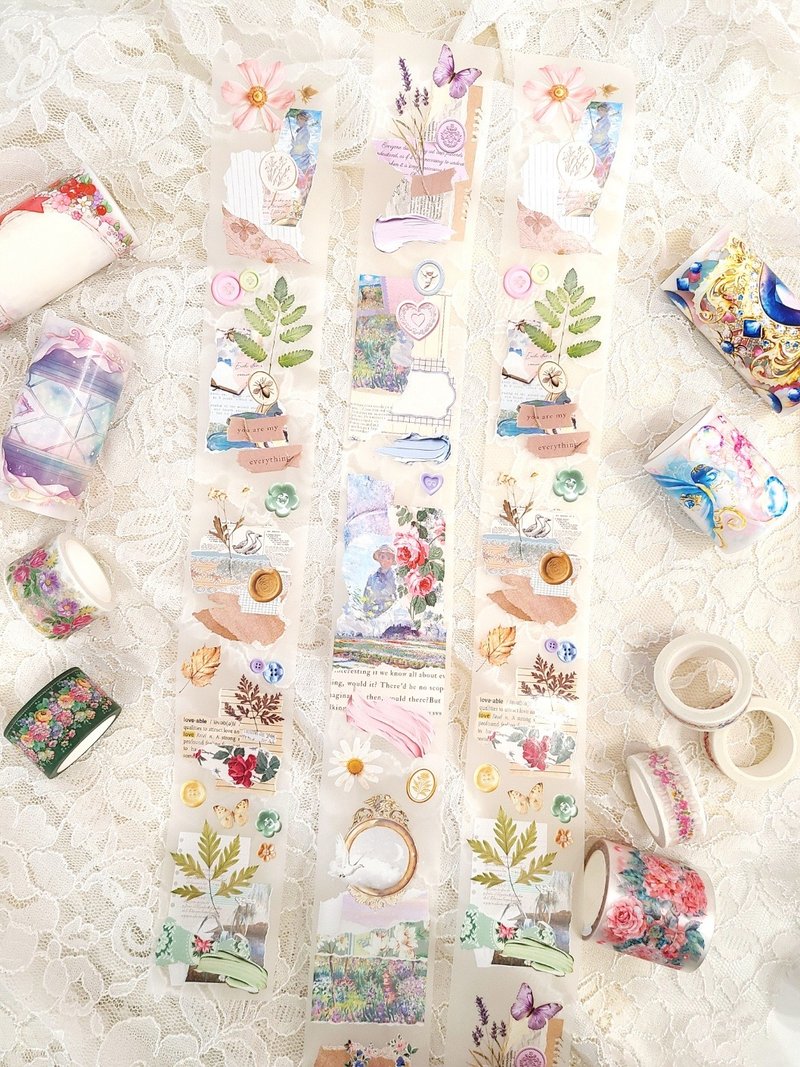 Pastel collage 6CM PET masking tape - มาสกิ้งเทป - กระดาษ 