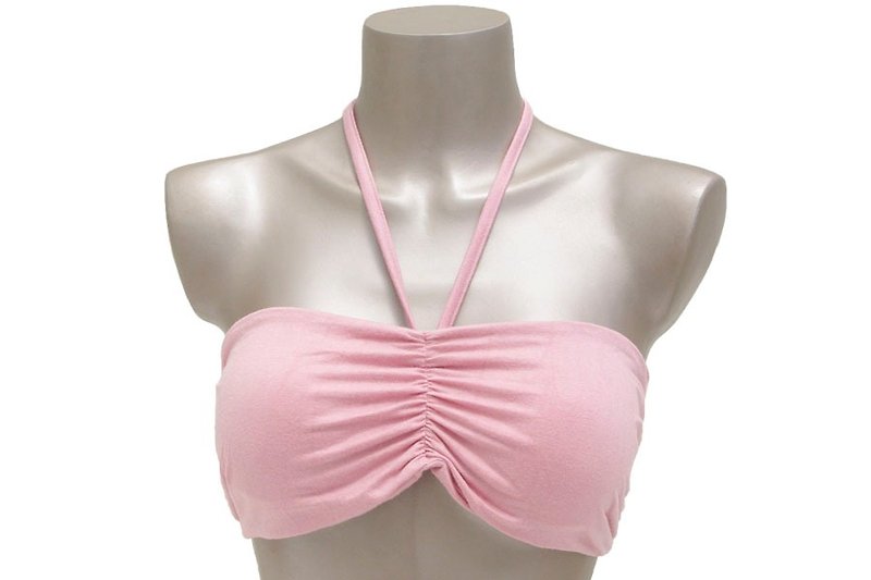 Halter bra top <Pink> - ชุดชั้นในกีฬาผู้หญิง - วัสดุอื่นๆ สึชมพู