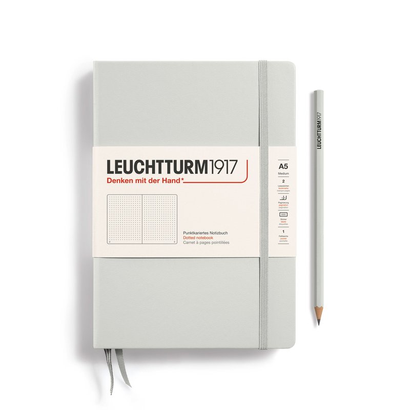 [Slightly defective product] German Lighthouse Notebook Hard Case A5 Polka Dot Light Gray - Notebooks & Journals - Paper Gray