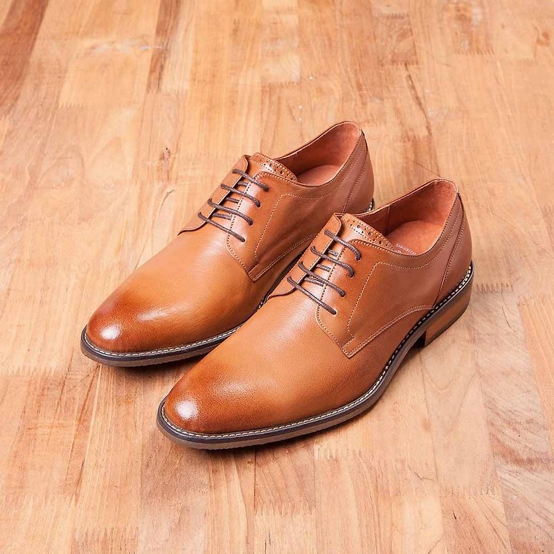 Vanger leisurely urban gentleman Derby shoes Va236 brown - รองเท้าลำลองผู้ชาย - หนังแท้ สีนำ้ตาล