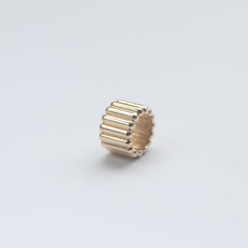 14K 金格柵造型墜飾 - 其他 - 貴金屬 金色