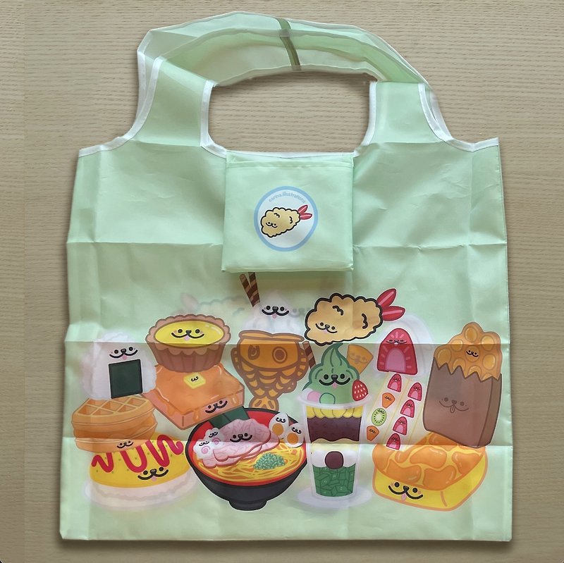 Foodie Pals Green Reusable Bag - Handbags & Totes - Waterproof Material 