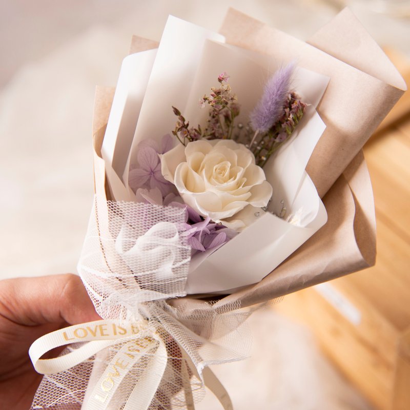 [Eternity] Classic small bouquet of dried Japanese preserved flowers/Birthday, Anniversary, Valentine's Day for women - Dried Flowers & Bouquets - Plants & Flowers Blue