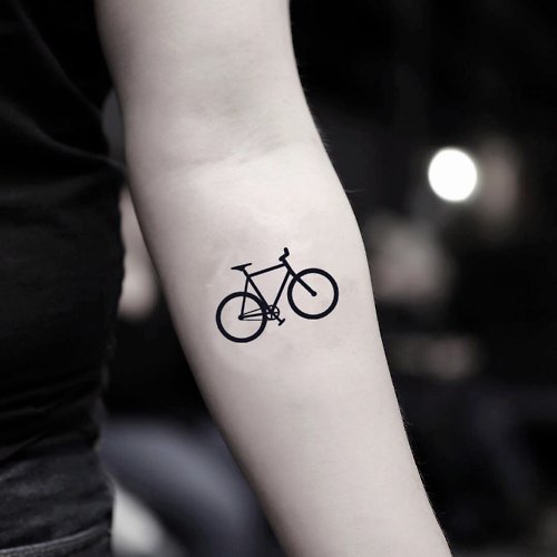 OhMyTat OhMyTat 自行車單車 Bicycle 刺青圖案紋身貼紙 (2 張)