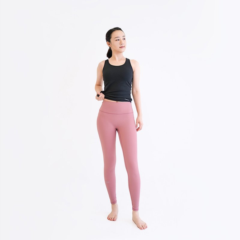 【Mukasa】DURABLE Hip Lifting Yoga Pants - Rose Pink - MUK-22931 - ชุดโยคะ - วัสดุอื่นๆ สึชมพู