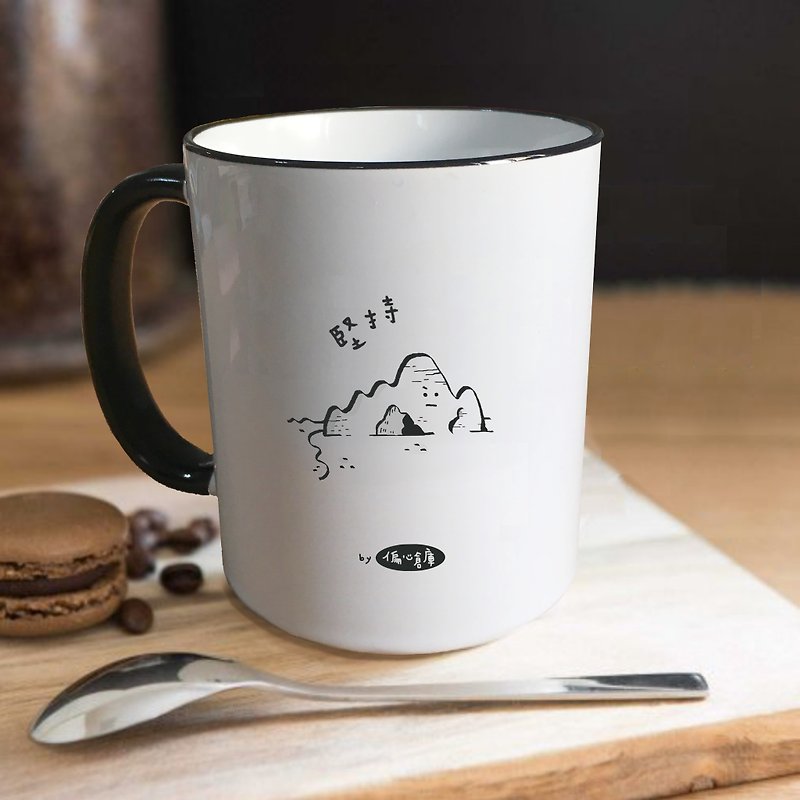 Stick to // ceramic mug - แก้วมัค/แก้วกาแฟ - เครื่องลายคราม ขาว