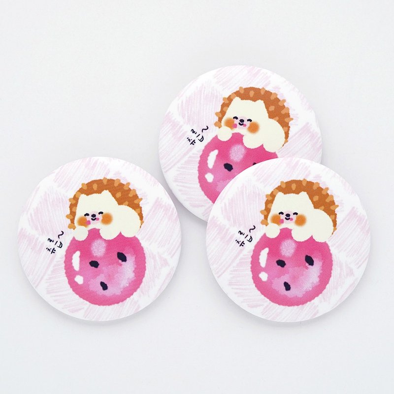 Watermelon Kkomji pin back button (Button badge pin) - 徽章/別針 - 其他金屬 