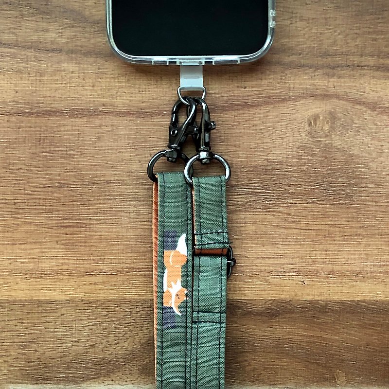 Adjustable Strap Cell Phone Strap Lightweight Tarp - Rose Fox - เชือก/สายคล้อง - วัสดุกันนำ้ สีเขียว