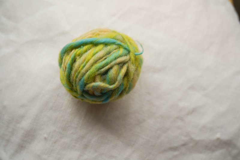 DIY手捻線球包|手紡線 - 編み物/刺繍/羊毛フェルト/裁縫 - ウール グリーン