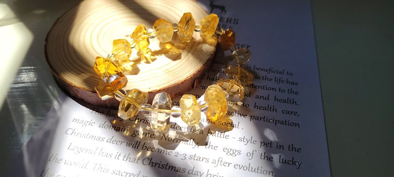 Golden Image ~ Natural Citrine Irregular Shape Bracelets - Bracelets - Crystal Yellow