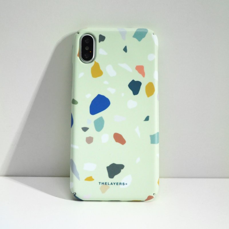 全球免運 | 經典水磨石印花CASEY客製化MagSafe 極強防摔手機殼 - 手機殼/手機套 - 塑膠 綠色