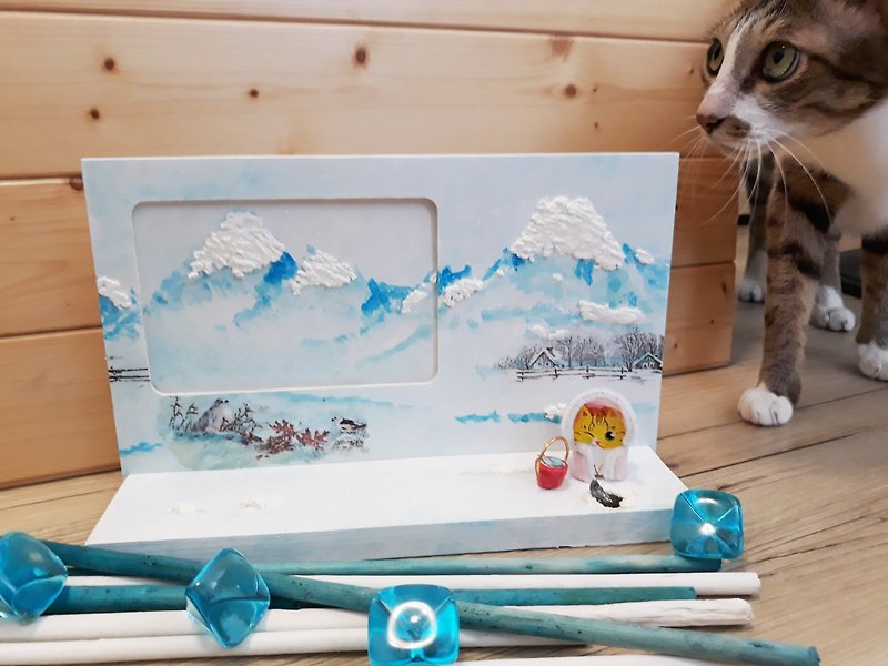 Ice Fishing ~ Big Fish / Photo Frame - Picture Frames - Wood Multicolor