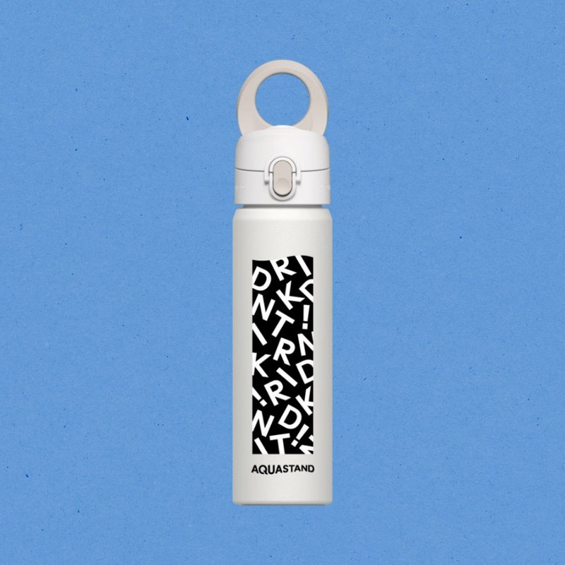 AquaStand磁吸水壺-不鏽鋼保溫瓶|獨家設計/飲落去(白) - 手機/平板支架 - 不鏽鋼 白色