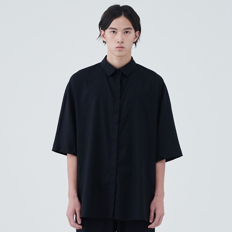 TRAN - Sleeveless Shirt - Men's Shirts - Polyester Black