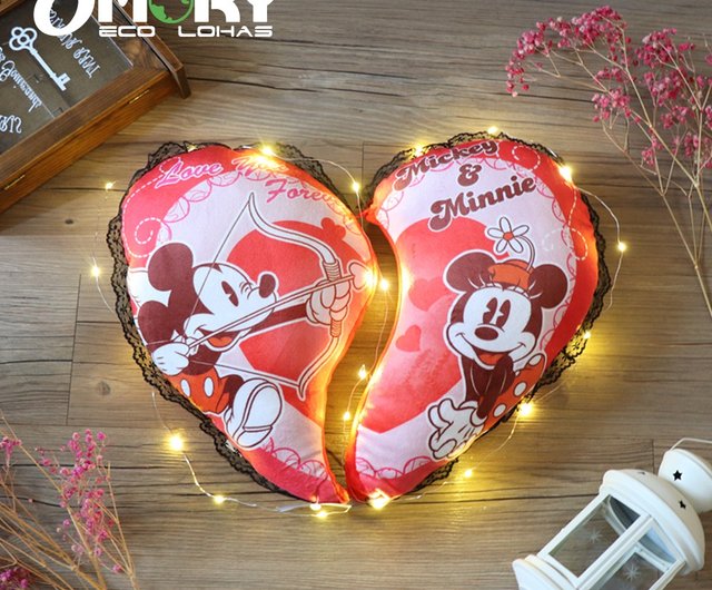 Double best sale heart pillow