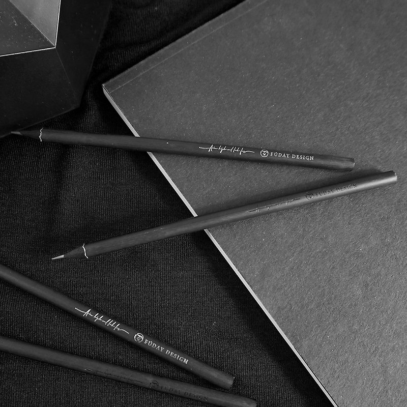 [Low-key texture black wood pencil set] A total of 2 models in stock, a set of 6 - อุปกรณ์เขียนอื่นๆ - ไม้ สีดำ