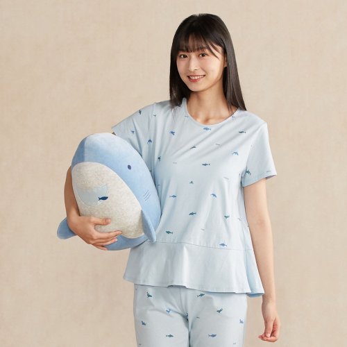 YVONNE COLLECTION以旺傢飾 鯊魚頭抱枕-海島藍