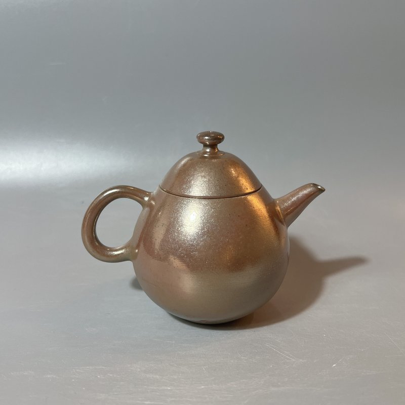 柴燒古樸金彩茶壺 / 古典茶壺 / 小平凡手作 - 茶壺/茶杯/茶具 - 陶 