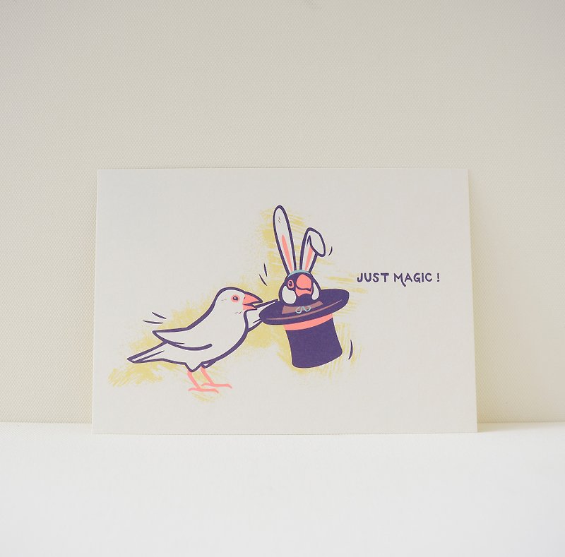 postcard:Java Sparrow - “Just Magic” - Cards & Postcards - Paper White